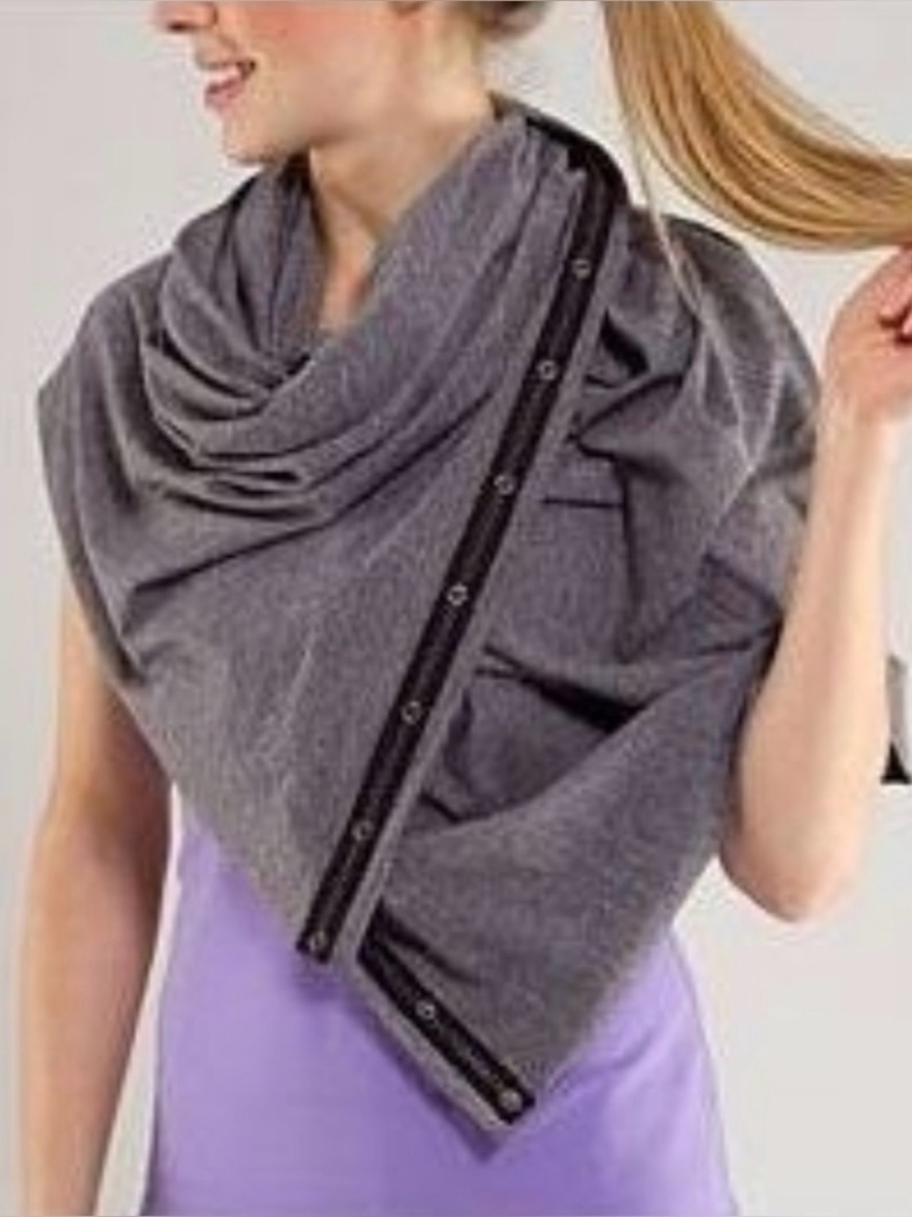 Lululemon Vinyasa Scarf Rulu Space Dye Camo Tender Violet Black Grape Snap Wrap
